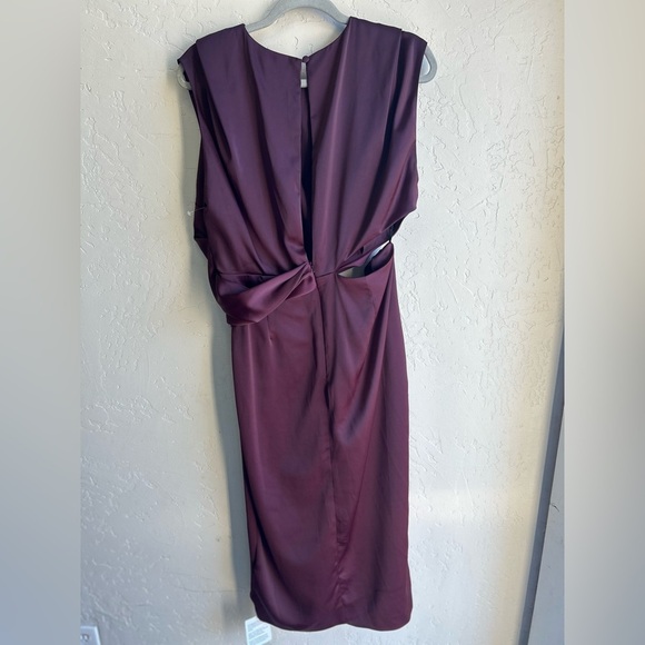 ASOS NWT drape detail cutout midi dress sz.12 Datenight dark romantic feminine - Picture 4 of 7